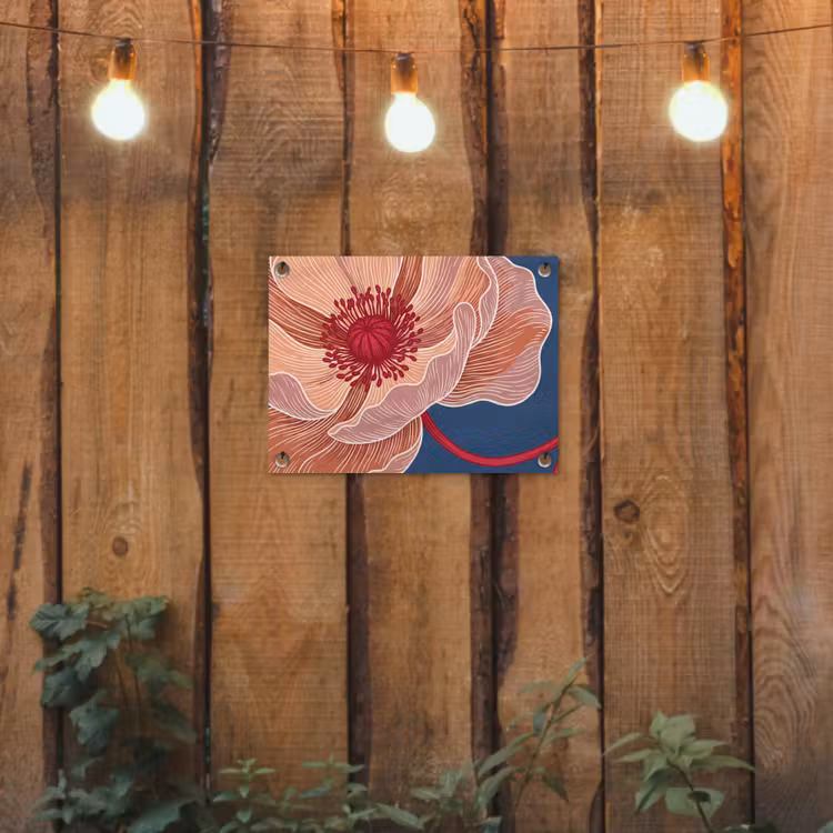 Tuinposter - Bloemen - Modern - Abstract - Bloemen - Modern - Abstract tuinposter los doek klein