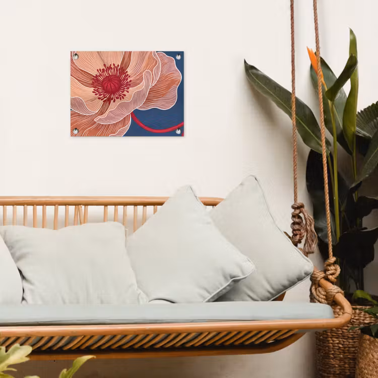 Tuinposter - Bloemen - Modern - Abstract - Bloemen - Modern - Abstract tuinposter los doek klein