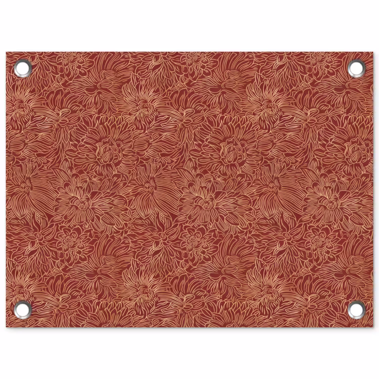 Bloemen - Motief - Rood tuinposter los doek klein 239 -3d