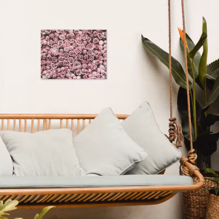 Bloemen - Rozen - Natuur - Roze - Botanisch tuinposter los doek klein -sfeer7