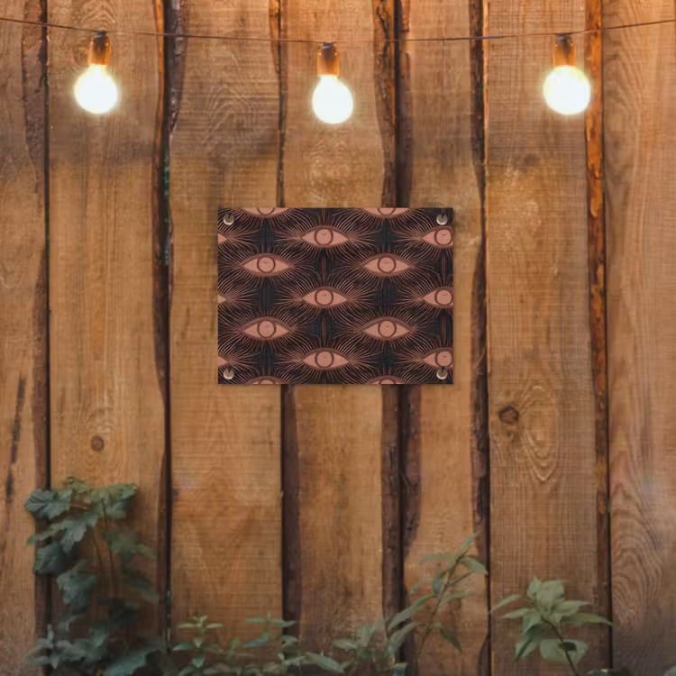 Boheems - Oog - Bruin tuinposter los doek klein 239 -sfeer1