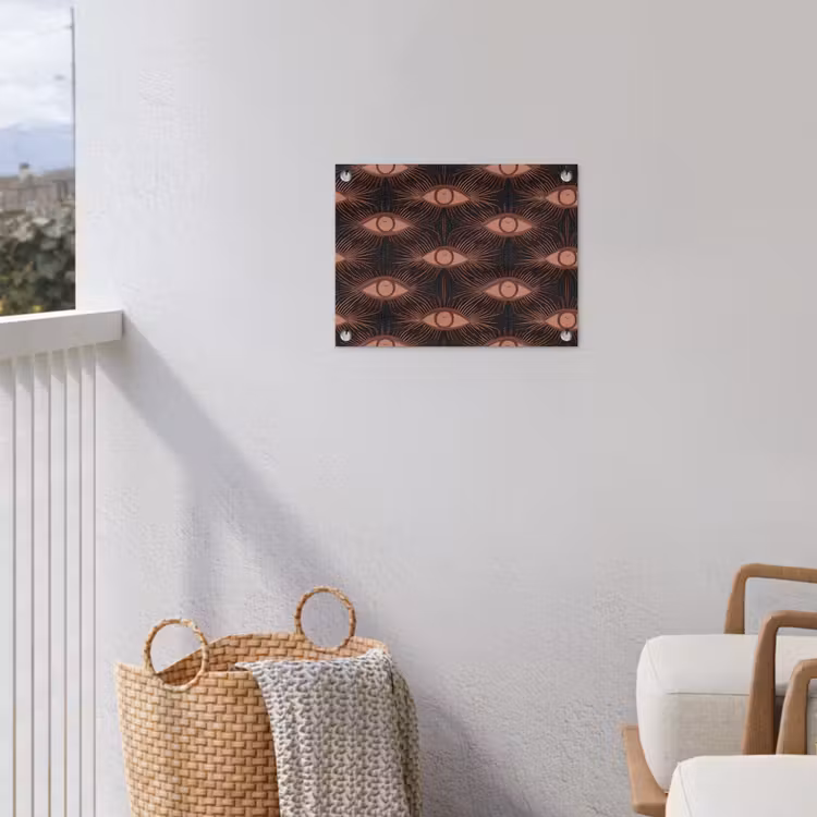 Boheems - Oog - Bruin tuinposter los doek klein 239 -sfeer8