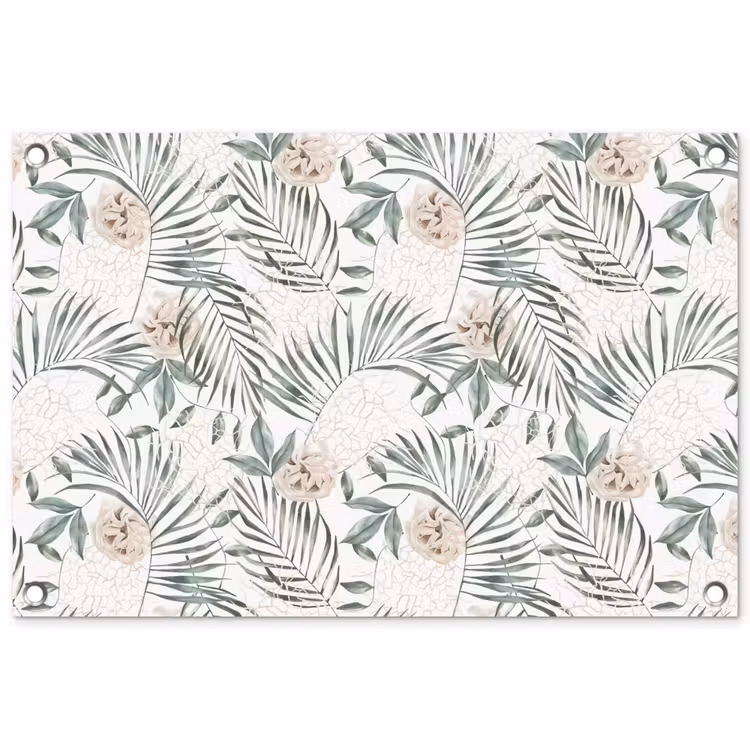 Bohemian - Bloemen - Bladeren - Jungle - Tropical tuinposter los doek klein -3d