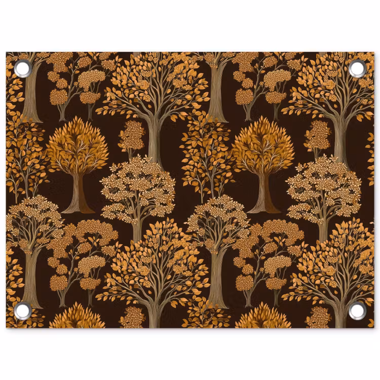 Bomen - Patroon - Bruin tuinposter los doek klein 239 -3d