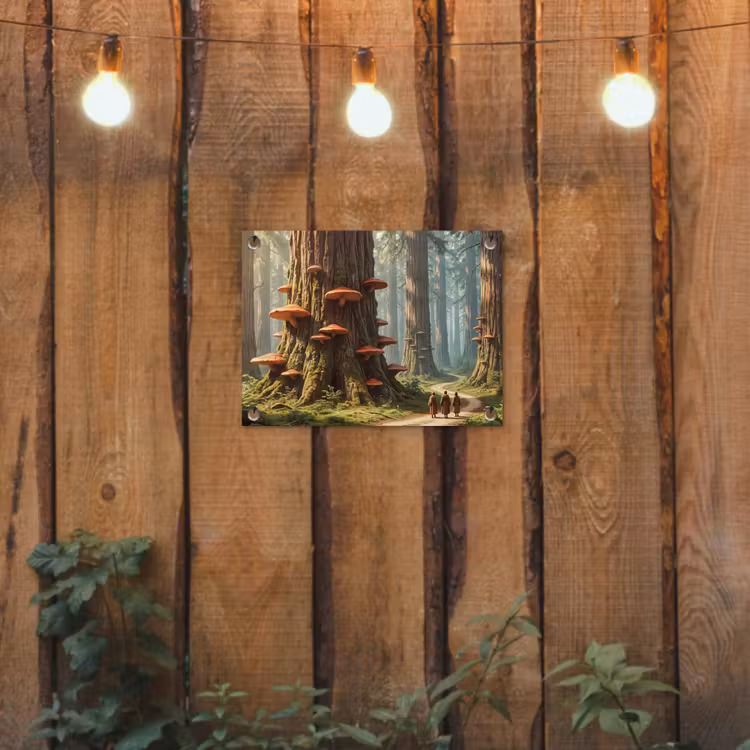 Tuinposter - Bos - Bomen - Natuur - Bos - Bomen - Natuur tuinposter los doek klein