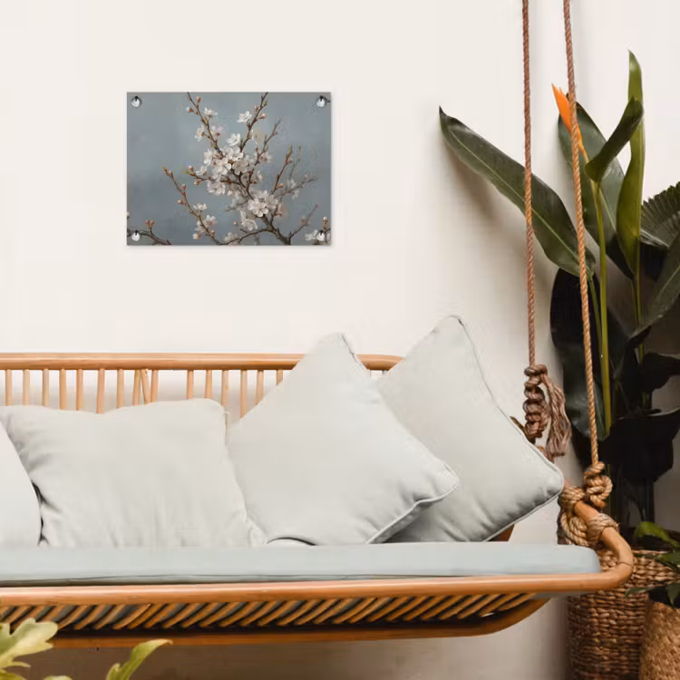 Botanisch - Stilleven - Blauw tuinposter los doek klein -sfeer7