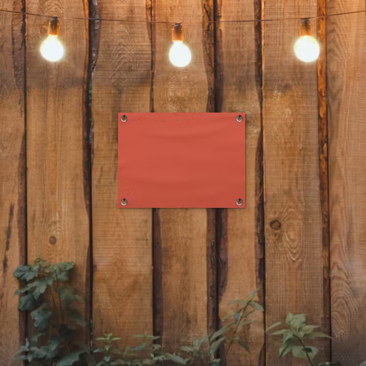 Brick - Red - Rood tuinposter los doek klein 239 -sfeer1