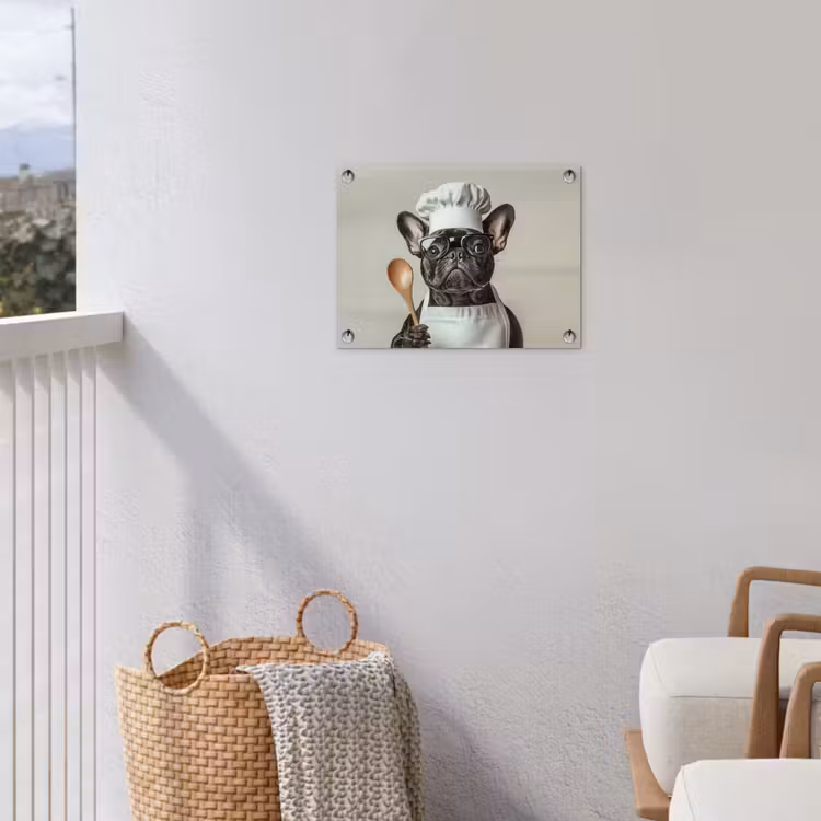 Bril - Hond - Kok tuinposter los doek klein -sfeer8
