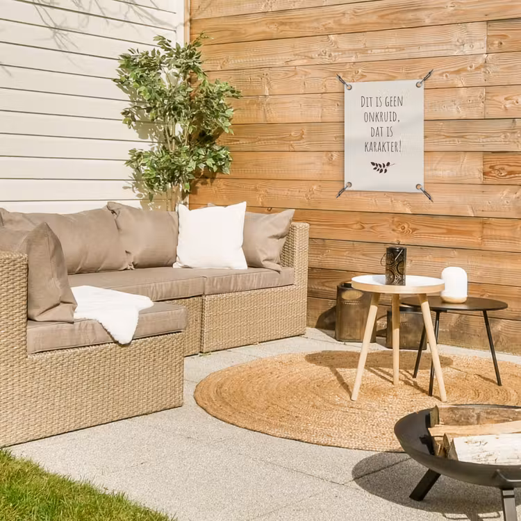 Bruin - Minimalistisch - Quote - Zomer tuinposter los doek klein -sfeer4