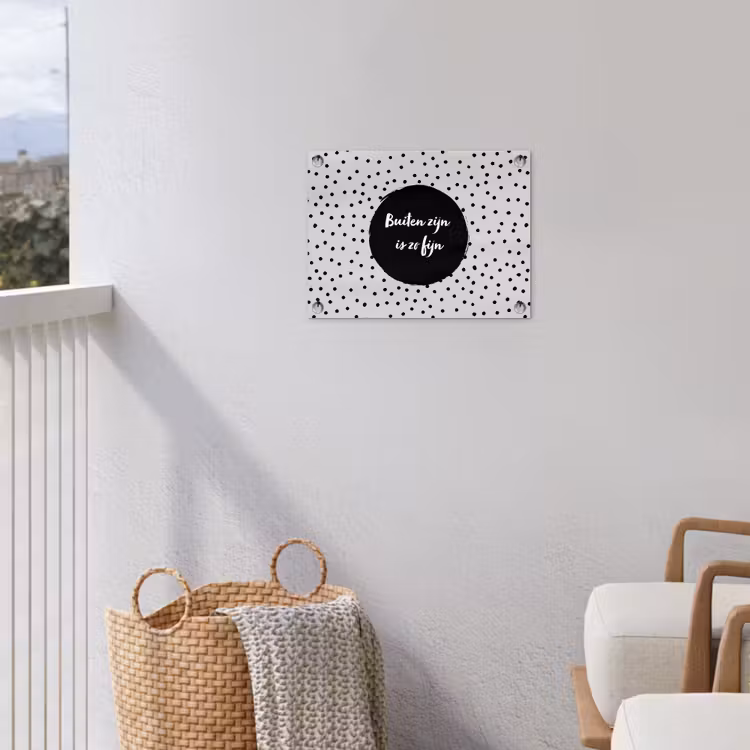 Buiten zijn is zo fijn - Quotes - Buiten - Tekst tuinposter los doek klein -sfeer8
