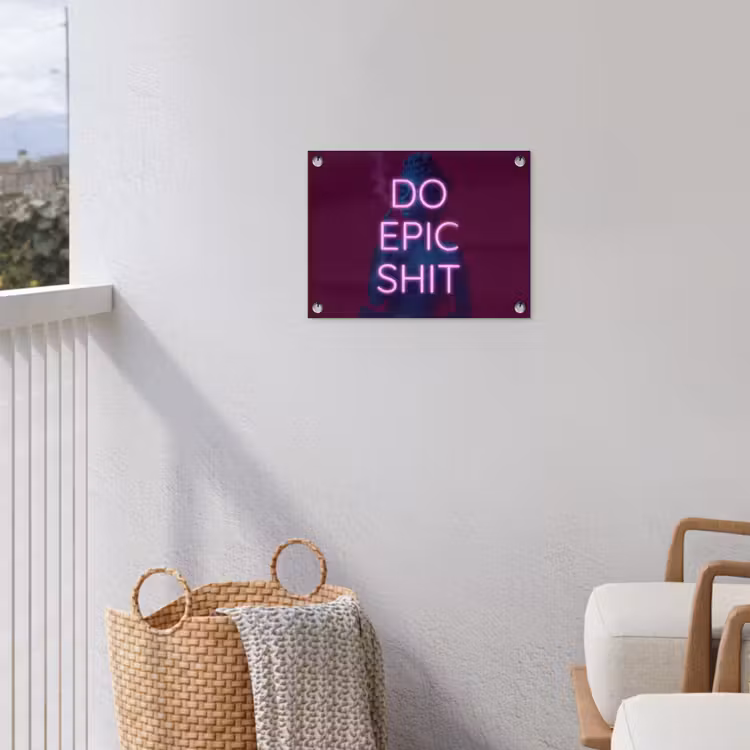 Buste - Neon - LED - Letters tuinposter los doek klein -sfeer8