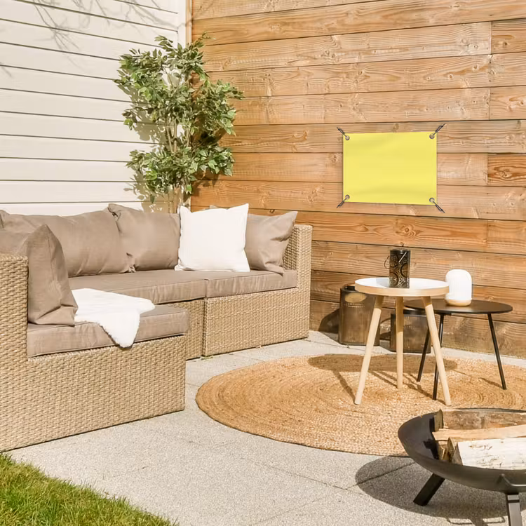 Buttery - Beige - Geel tuinposter los doek klein 239 -sfeer4