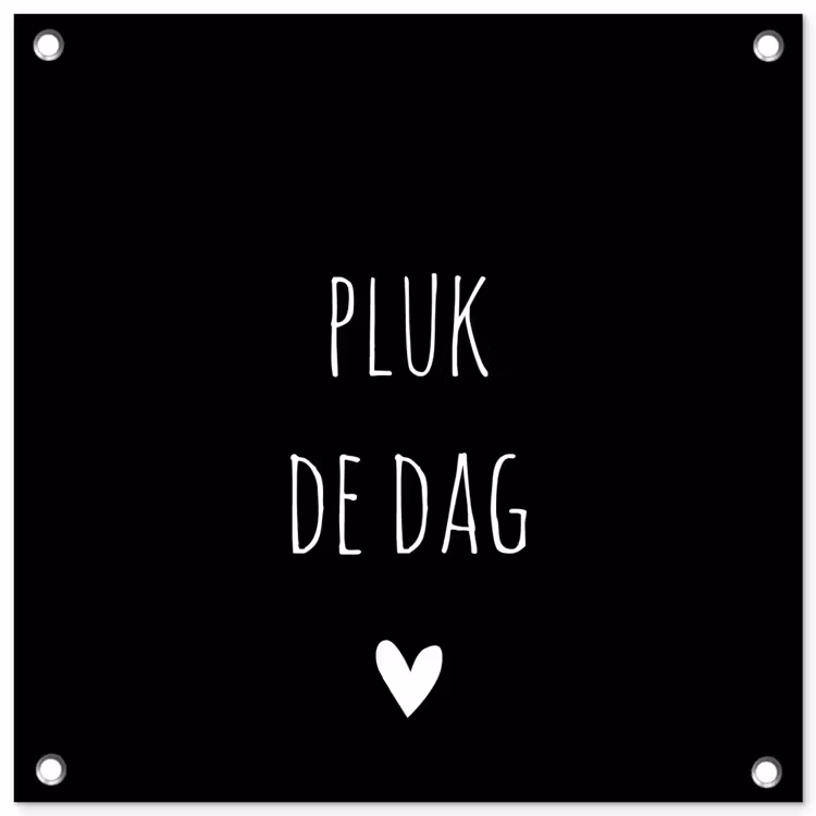 Carpe diem - Spreuken - Pluk de dag - Quotes tuinposter los doek klein -3d