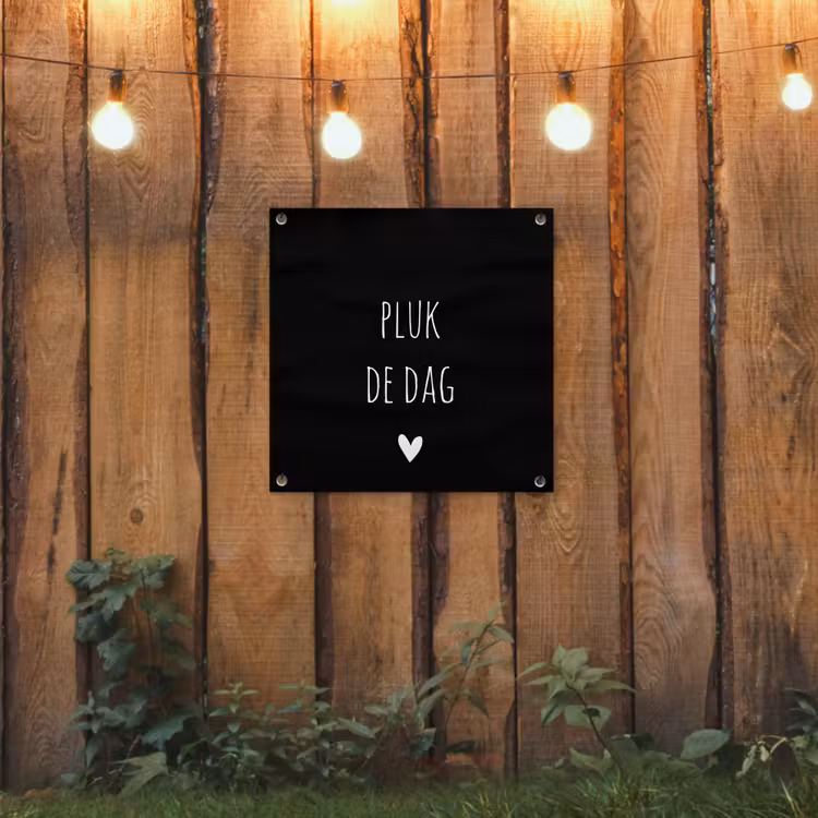 Carpe diem - Spreuken - Pluk de dag - Quotes tuinposter los doek klein -sfeer1