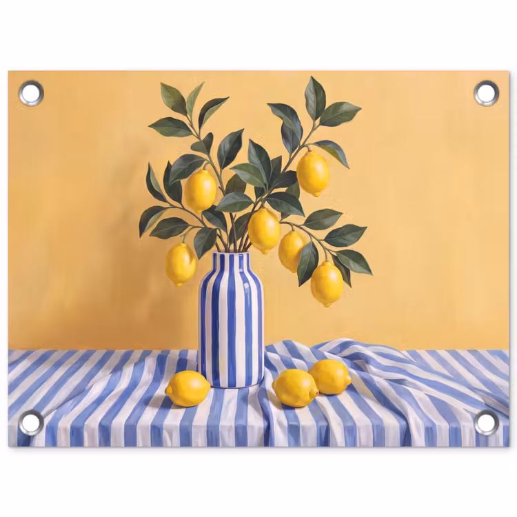 Tuinposter - Citroen - Stilleven - Modern - Citroen - Stilleven - Modern tuinposter los doek klein