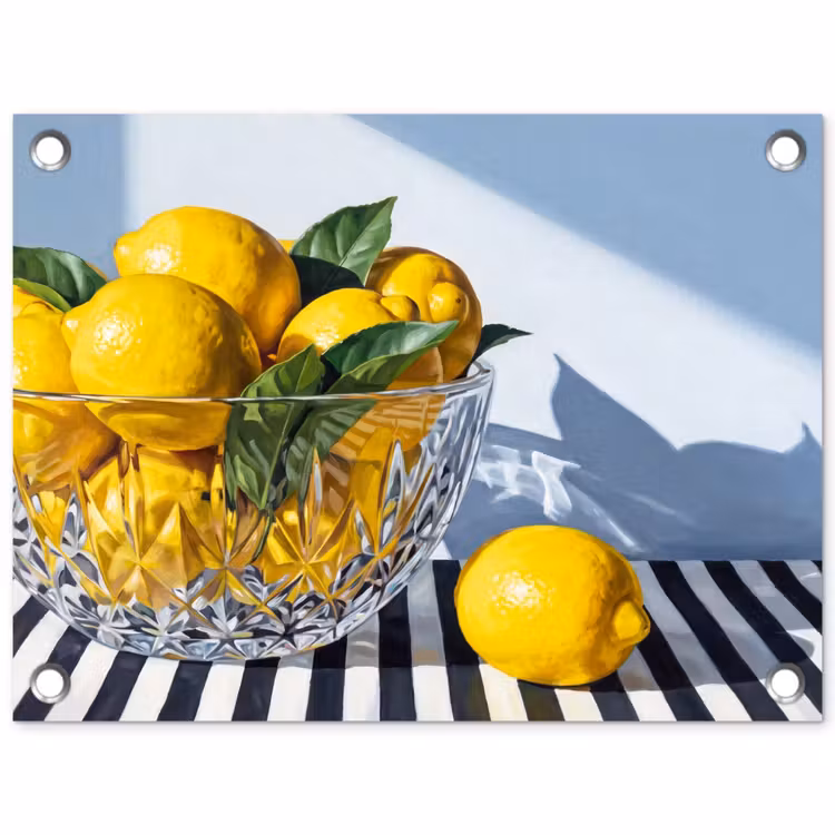 Tuinposter - Citroenen - Fruit - Geel - Citroenen - Fruit - Geel tuinposter los doek klein