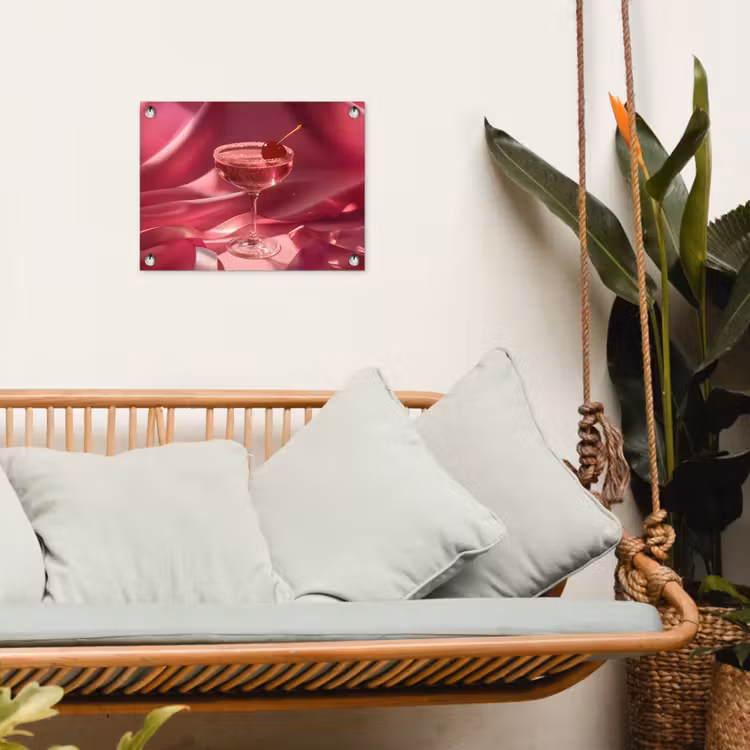 Cocktail - Pink - Luxe tuinposter los doek klein -sfeer7
