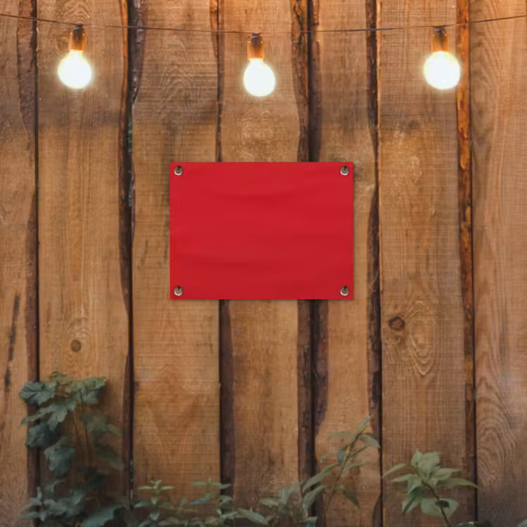 Crimson - Velvet - Rood tuinposter los doek klein 239 -sfeer1