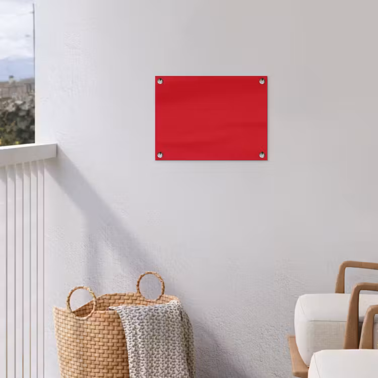 Crimson - Velvet - Rood tuinposter los doek klein 239 -sfeer8