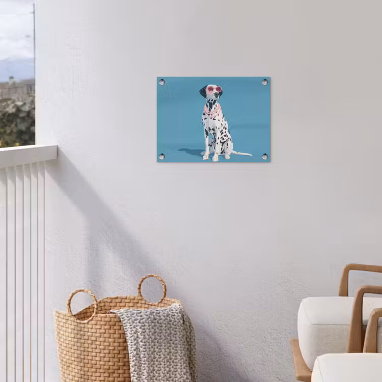 Dalmatiër - Zonnebril - Blauw tuinposter los doek klein -sfeer8