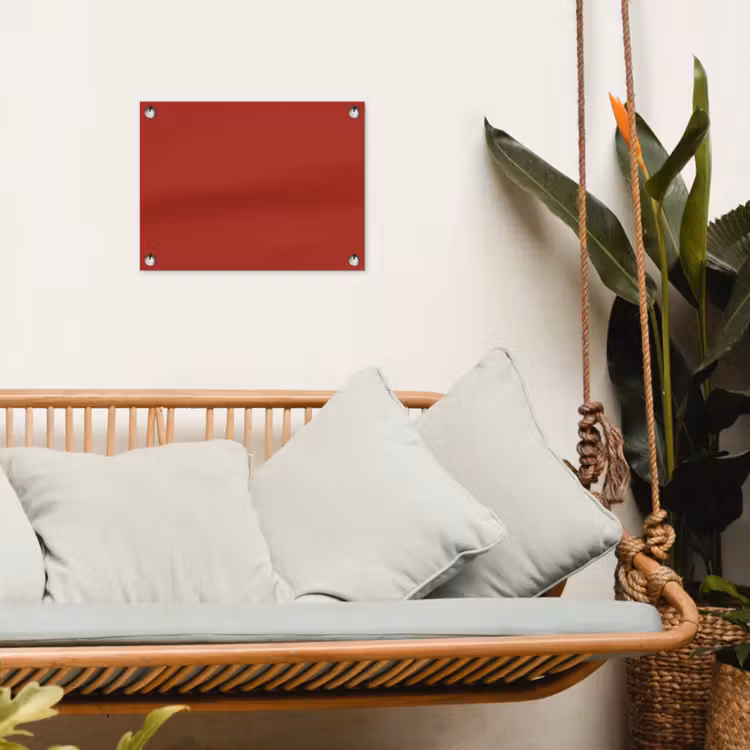 Deep - Crimson - Rood tuinposter los doek klein 239 -sfeer7