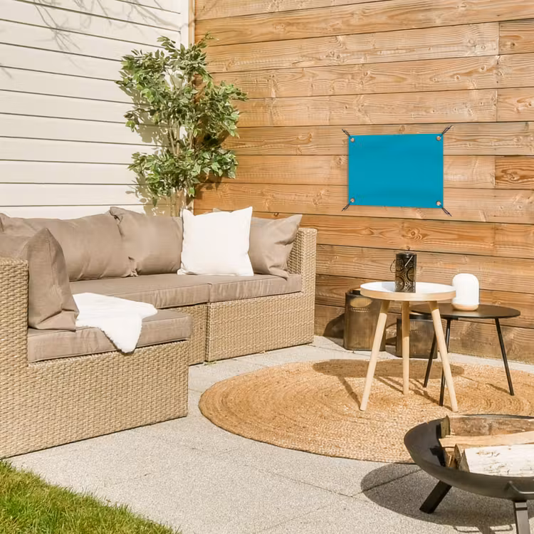 Deep - Turquoise - Turkoois tuinposter los doek klein 239 -sfeer4