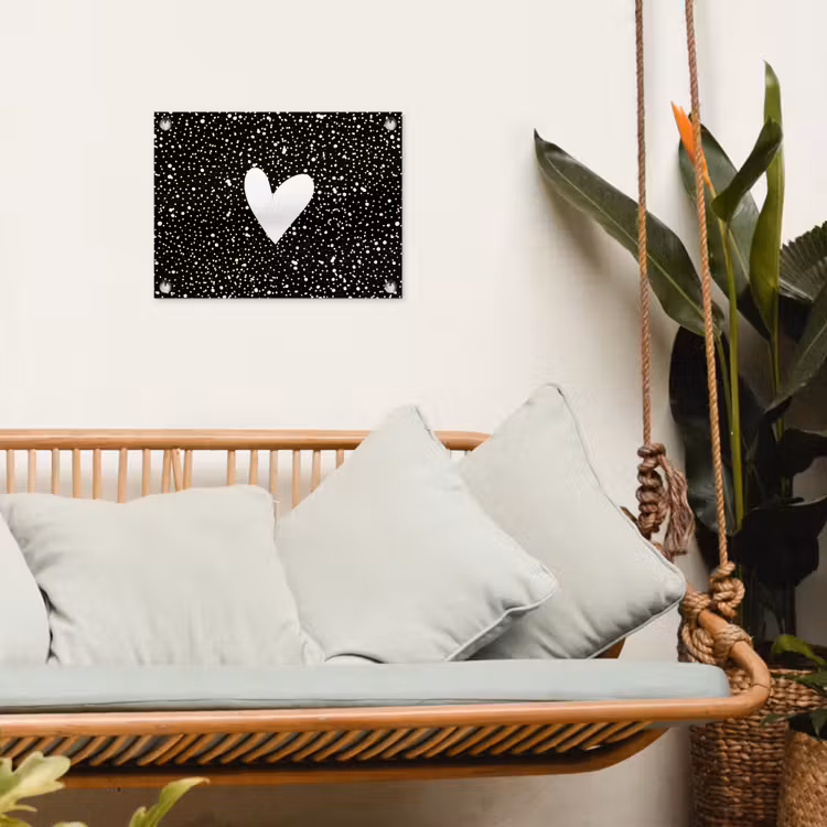 Design - Liefde - Hartje tuinposter los doek klein -sfeer7