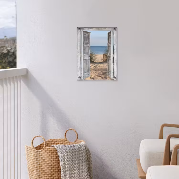 Deur naar de zee tuinposter los doek klein -sfeer8