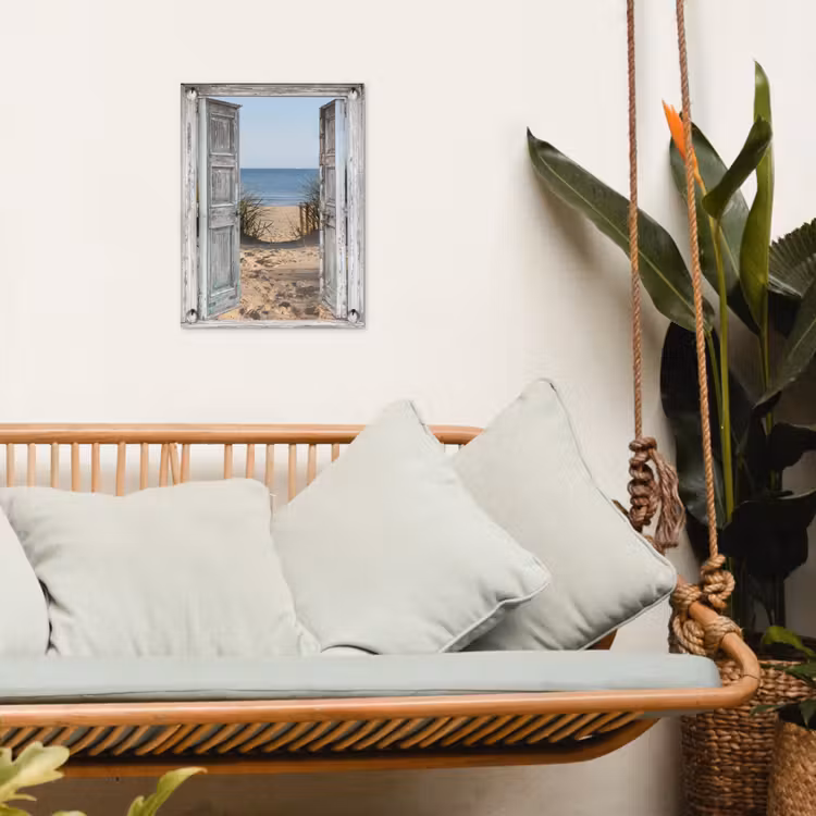 Deur naar de zee tuinposter los doek klein -sfeer7