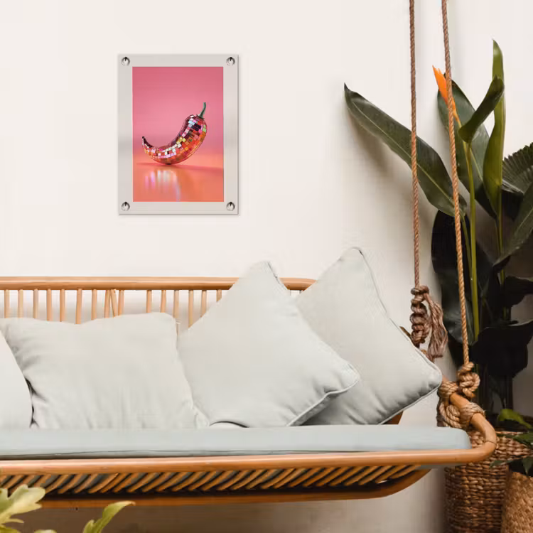 Disco - Peper - Roze tuinposter los doek klein -sfeer7