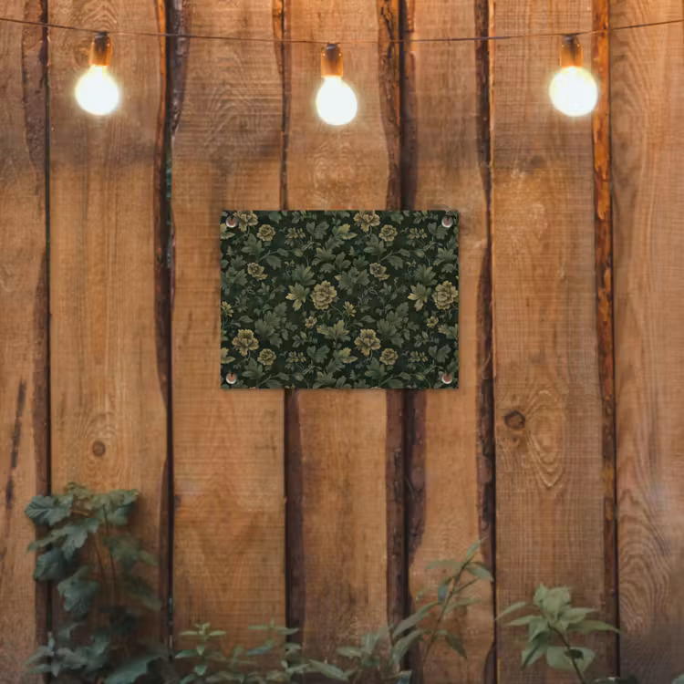 Donker - Groen - Goud - Botanisch tuinposter los doek klein 239 -sfeer1