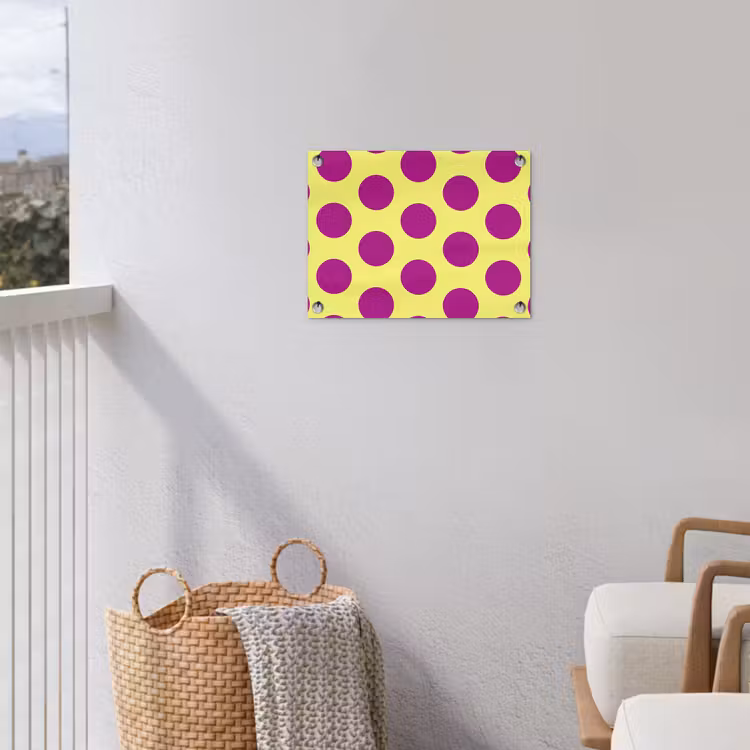 Dots - Klassiek - Geel tuinposter los doek klein 239 -sfeer8