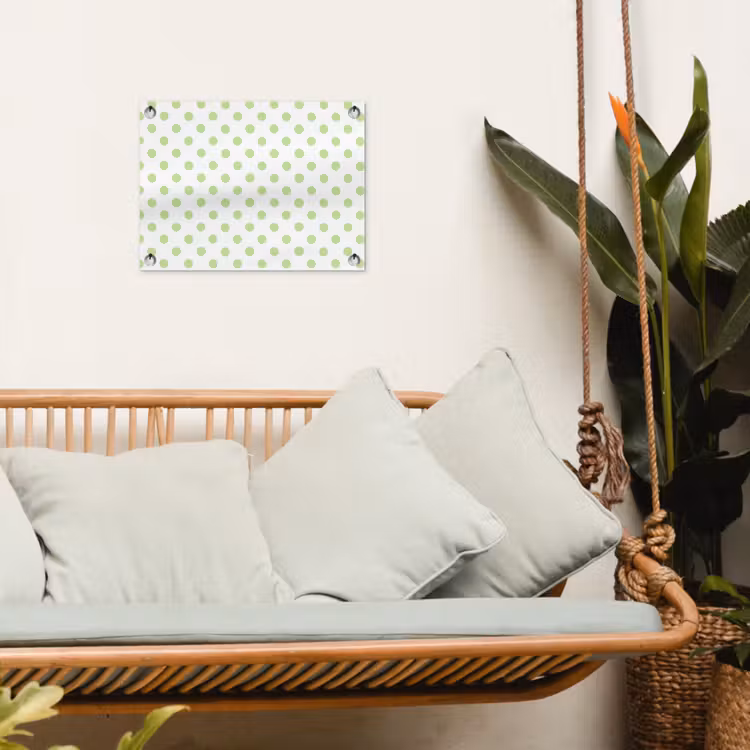 Dots - Klassiek - Groen tuinposter los doek klein 239 -sfeer7
