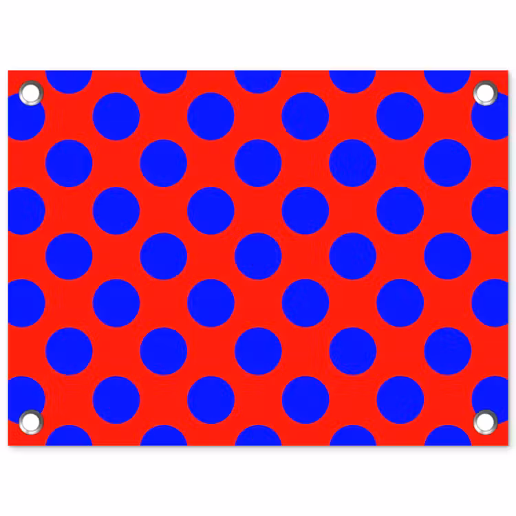 Dots - Klassiek - Rood tuinposter los doek klein 239 -3d