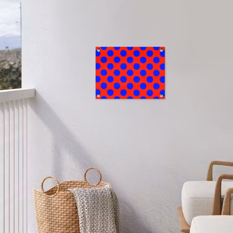 Dots - Klassiek - Rood tuinposter los doek klein 239 -sfeer8
