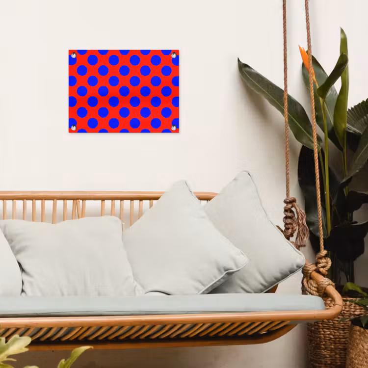 Dots - Klassiek - Rood tuinposter los doek klein 239 -sfeer7