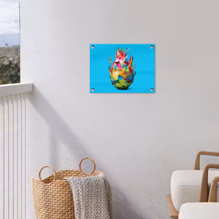 Drakenfruit - Blauw - Levendig tuinposter los doek klein -sfeer8