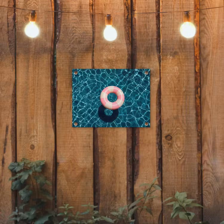 Drijvend - Zwemband - Water tuinposter los doek klein -sfeer1