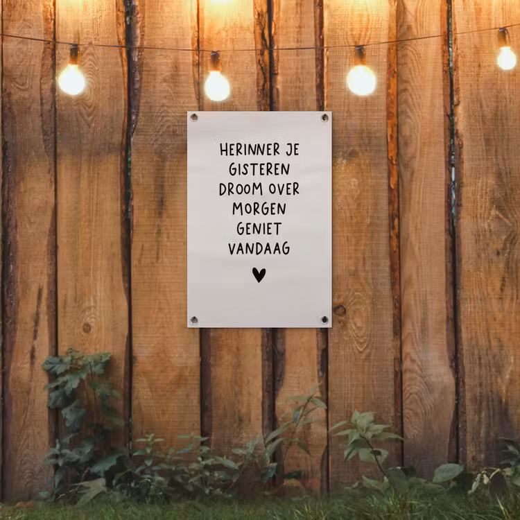 droom-beige tuinposter los doek klein -sfeer1