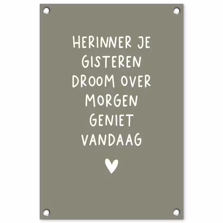 droom-groen tuinposter los doek klein -3d