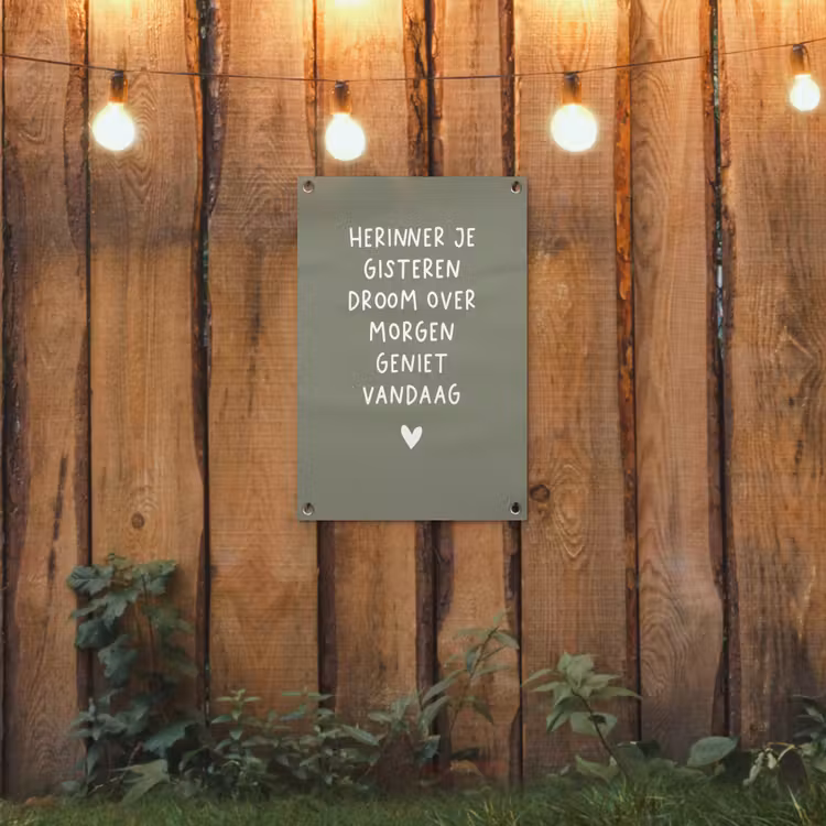 droom-groen tuinposter los doek klein -sfeer1