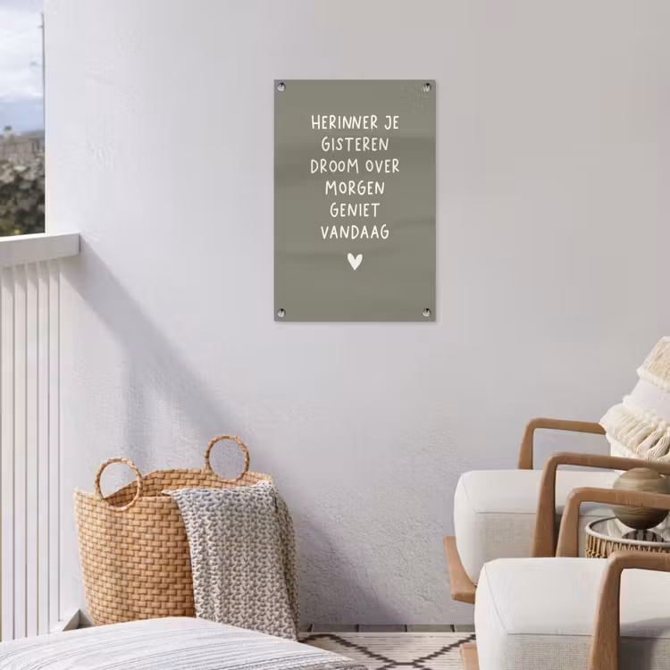 droom-groen tuinposter los doek klein -sfeer8
