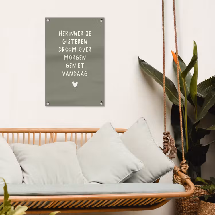 droom-groen tuinposter los doek klein -sfeer7