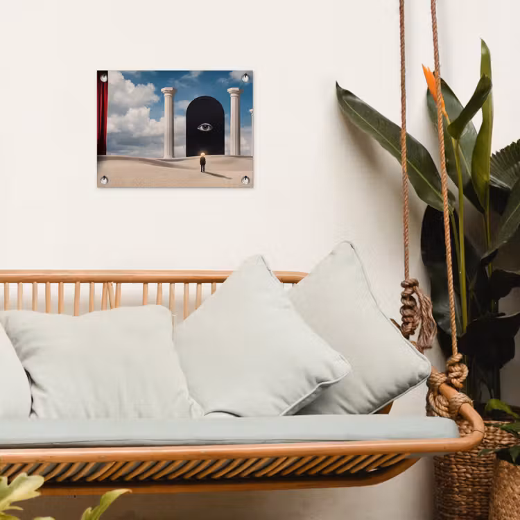 Tuinposter - Droom - Woestijn - Oog - Droom - Woestijn - Oog tuinposter los doek klein
