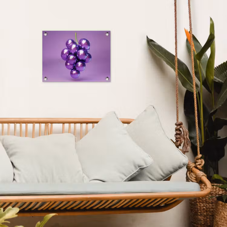 Druif - Disco - Glitter - Paars tuinposter los doek klein -sfeer7