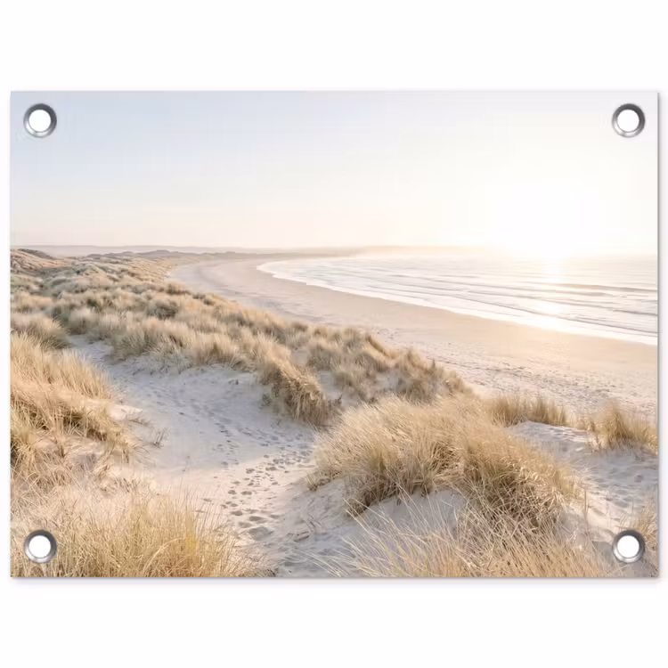 Duinen - Strand - Beige tuinposter los doek klein -3d