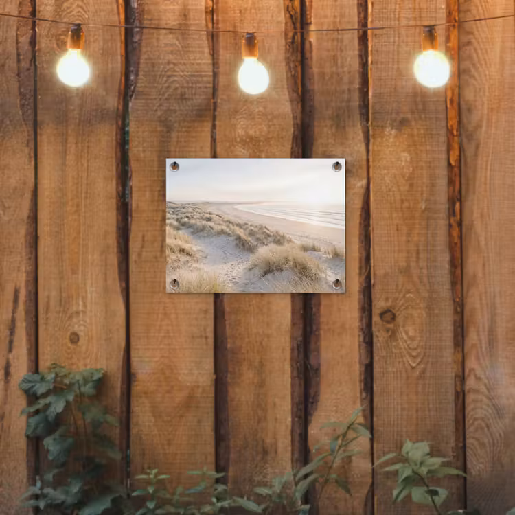 Duinen - Strand - Beige tuinposter los doek klein -sfeer1