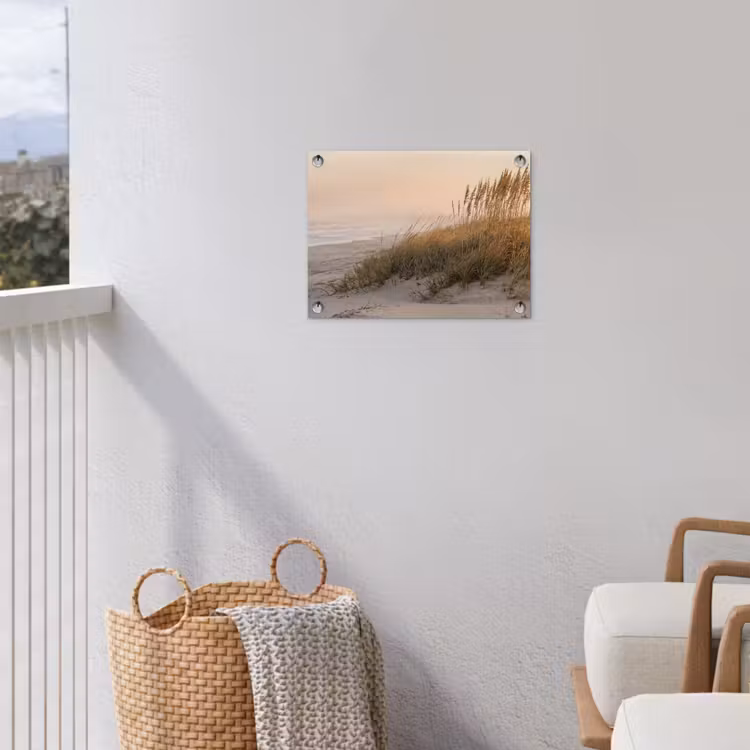 Duinlandschap - Zonsondergang - Strand tuinposter los doek klein -sfeer8
