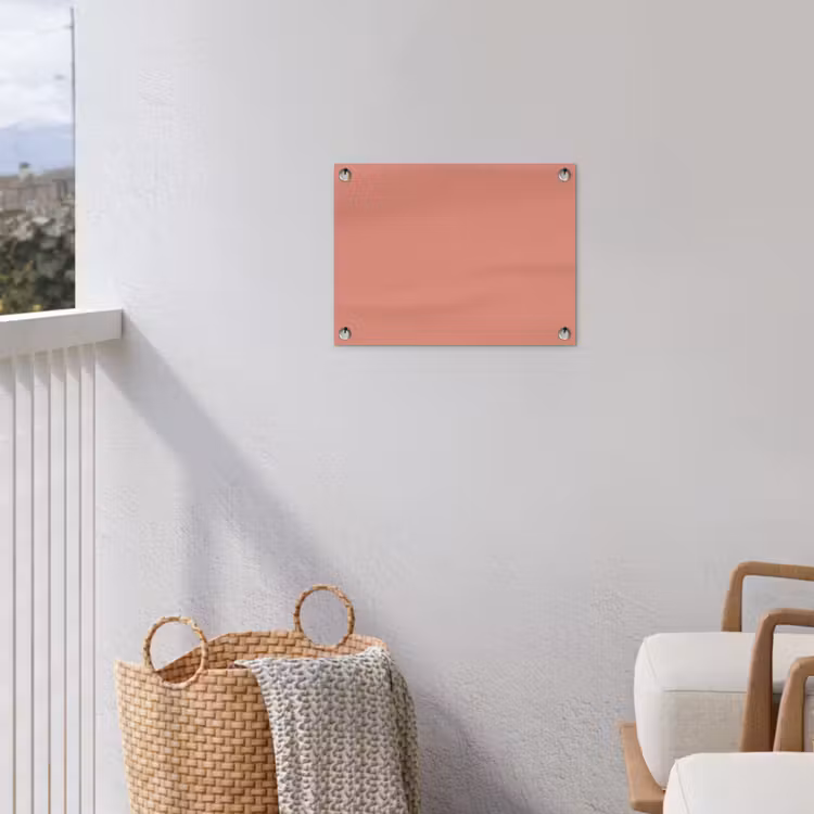 Earthy - Rose - Koraal tuinposter los doek klein 239 -sfeer8