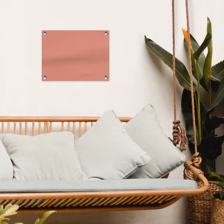 Earthy - Rose - Koraal tuinposter los doek klein 239 -sfeer7